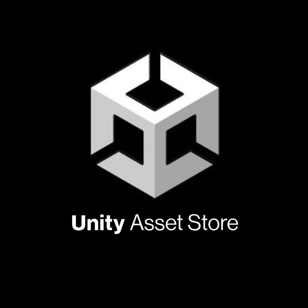 Unity Asset Store logo on a black background